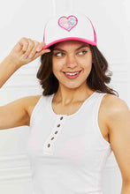 Load image into Gallery viewer, Fame Falling For You Trucker Hat in Pink
