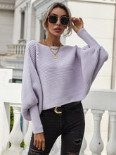 Load image into Gallery viewer, Horizontal Ribbing Dolman Sleeve Sweater