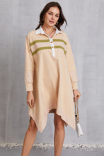 Load image into Gallery viewer, Half Button Handkerchief Hem Dress