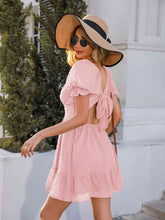 Load image into Gallery viewer, Square Neck Ruffle Hem Dress