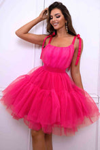 Load image into Gallery viewer, Tie-Shoulder Mesh Dress