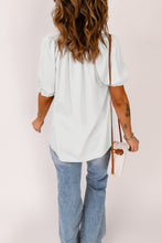 Load image into Gallery viewer, Smocked Frill Trim Flounce Sleeve Blouse
