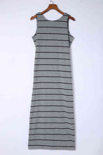 Load image into Gallery viewer, Striped Slit Sleeveless Maxi Dress