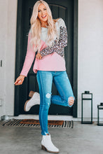 Load image into Gallery viewer, Leopard Color Block Spliced Top