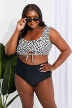 Load image into Gallery viewer, Marina West Swim Sanibel Crop Swim Top and Ruched Bottoms Set in Black