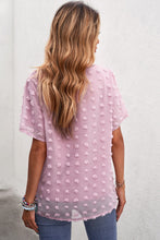 Load image into Gallery viewer, Swiss Dot Round Neck Blouse