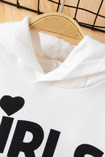 Load image into Gallery viewer, GIRLS Letter Print Bear Graphic Hooded Dress