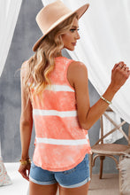 Load image into Gallery viewer, Tie-Dye Henley Tank