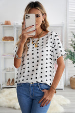 Load image into Gallery viewer, Swiss Dot Round Neck Blouse