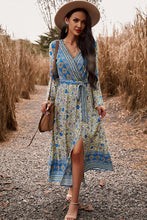 Load image into Gallery viewer, Bohemian Surplice Neck Slit Dress
