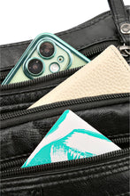 Load image into Gallery viewer, Multi-Pocket PU Leather Crossbody Bag
