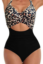 Load image into Gallery viewer, Tied Crisscross Cutout One-Piece Swimwear
