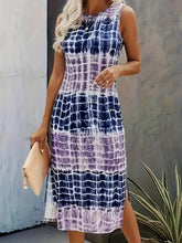 Load image into Gallery viewer, Slit Round Neck Tank Dress
