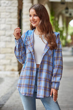 Load image into Gallery viewer, Mandy Plaid Long Sleeve Hooded Jacket
