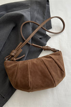 Load image into Gallery viewer, Suede Croissant Shape Shoulder Bag
