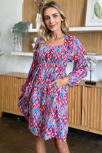 Load image into Gallery viewer, Double Take Full Size Printed Long Sleeve Dress
