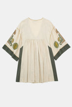 Load image into Gallery viewer, Printed V-Neck Three-Quarter Sleeve Mini Dress
