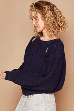 Load image into Gallery viewer, POL Cable Knit Cutout Long Sleeve Sweater
