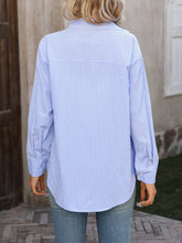 Load image into Gallery viewer, Striped Button Up Long Sleeve Shirt

