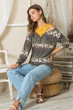 Load image into Gallery viewer, Celeste Full Size Leopard Long Sleeve T-Shirt with Braided Strap

