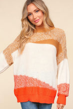 Load image into Gallery viewer, Haptics Color Block Long Sleeve Sweater
