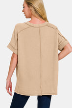 Load image into Gallery viewer, Zenana Corded Rib Short Sleeve High-Low T-Shirt
