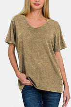Load image into Gallery viewer, Zenana Washed Short Sleeve V-Neck T-Shirt
