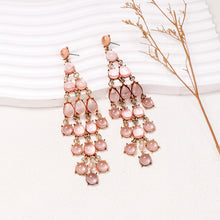 Load image into Gallery viewer, Alloy &amp; Rhinestone Teardrop Earrings
