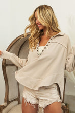 Load image into Gallery viewer, BiBi Washed Thumbhole Cuff Sweatshirt
