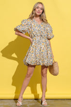 Load image into Gallery viewer, And The Why Full Size Floral Surplice Puff Sleeve Dress
