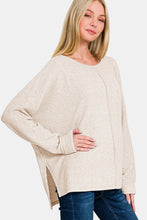 Load image into Gallery viewer, Zenana High-Low Side Slit Round Neck T-Shirt
