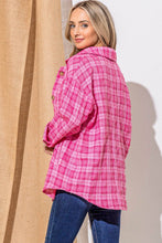 Load image into Gallery viewer, And The Why Full Size Tweed Button Down Long Sleeve Shacket
