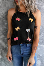 Load image into Gallery viewer, Bow Print Grecian Neck Tank
