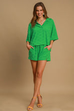 Load image into Gallery viewer, Umgee Floral Elastic Waist Jacquard Shorts with Pockets
