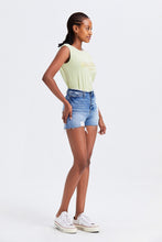 Load image into Gallery viewer, BAYEAS High Rise Bandless Denim Shorts
