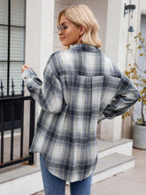 Load image into Gallery viewer, Mandy Plaid Collared Neck Long Sleeve Shirt
