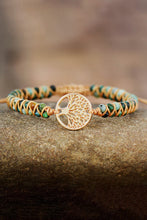 Load image into Gallery viewer, Handmade Tree Shape Beaded Copper Bracelet
