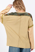 Load image into Gallery viewer, SAGE + FIG Star Patch Long Sleeve Color Block T-Shirt
