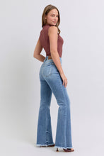 Load image into Gallery viewer, Judy Blue Full Size Raw Hem High Rise Bootcut Jeans
