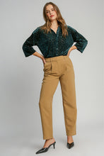 Load image into Gallery viewer, Umgee Animal Print Button Up Velvet Shirt
