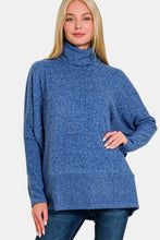 Load image into Gallery viewer, Zenana Full Size Brushed Melange Hacci Turtleneck Sweater
