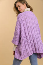 Load image into Gallery viewer, Umgee Full Size Cable Knit Open Front Long Sleeve Cardigan
