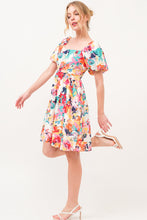 Load image into Gallery viewer, And The Why Square Neck Puff Sleeve Floral Dress
