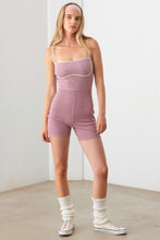 Load image into Gallery viewer, Le Lis Contrast Trim Ribbed Knit Bodycon Romper
