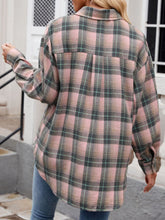 Load image into Gallery viewer, Mandy Plaid Collared Neck Long Sleeve Shirt
