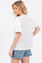 Load image into Gallery viewer, Ces Femme Textured Puff Sleeve Top
