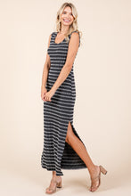 Load image into Gallery viewer, Mittoshop Striped Scoop Neck Sleeveless Maxi Dress
