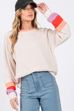 Load image into Gallery viewer, SAGE + FIG Color Block Waffle Knit T-Shirt
