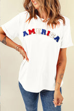 Load image into Gallery viewer, AMERICA Round Neck Short Sleeve T-Shirt
