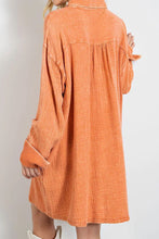 Load image into Gallery viewer, Pocketed Button Up Long Sleeve Shirt Dress
